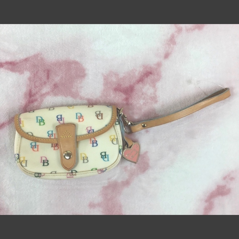 Dooney & Bourke Rainbow Monogram Wristlet IT Multi